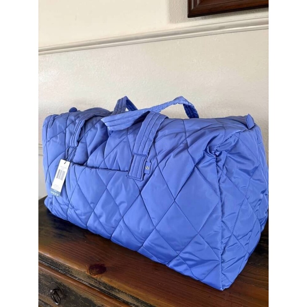 Vera Bradley Large Travel Duffel Bag Baja Blue Periwinkle NWT - Picture 4 of 5